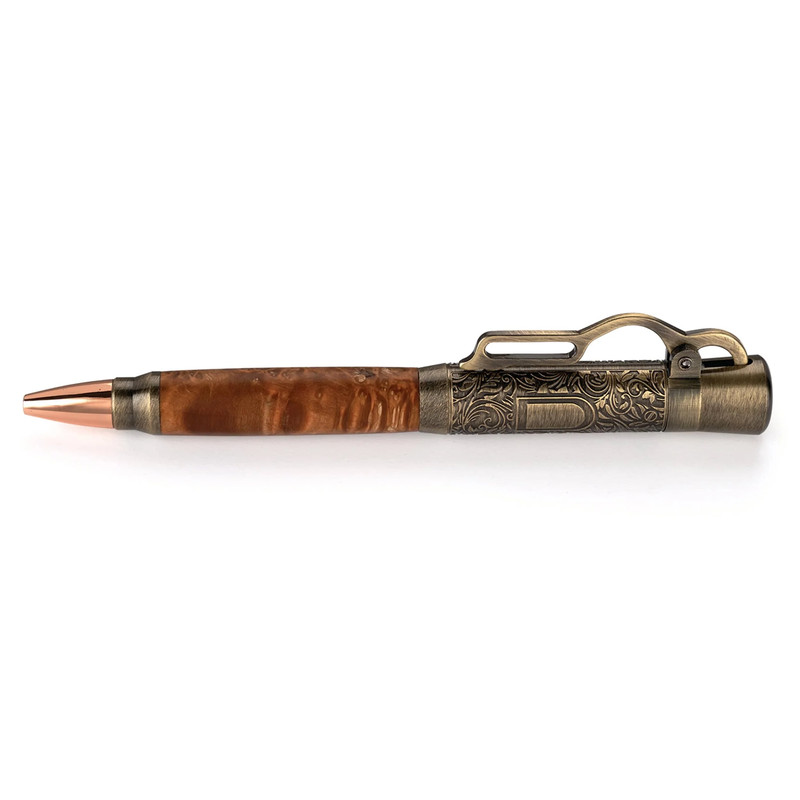 Lever Action Ballpoint Pen Kit - Finish:Antique Brass